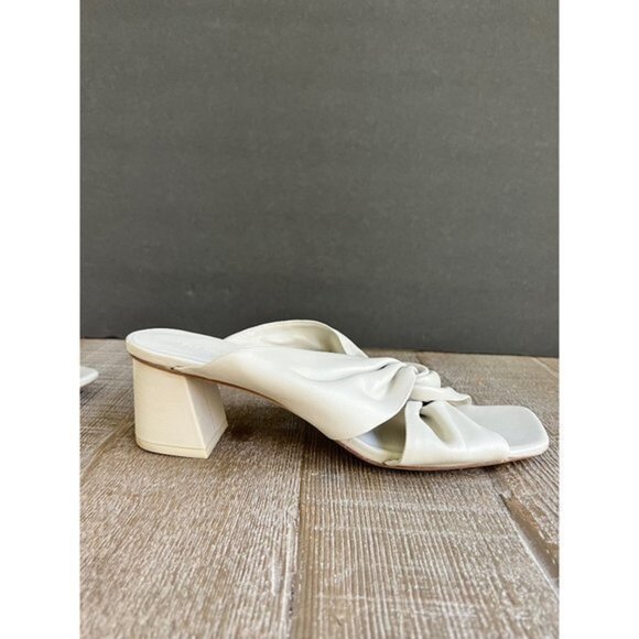 Vince Denise Knot Slide cream leather Sandals Slide size 39 - Picture 5 of 10
